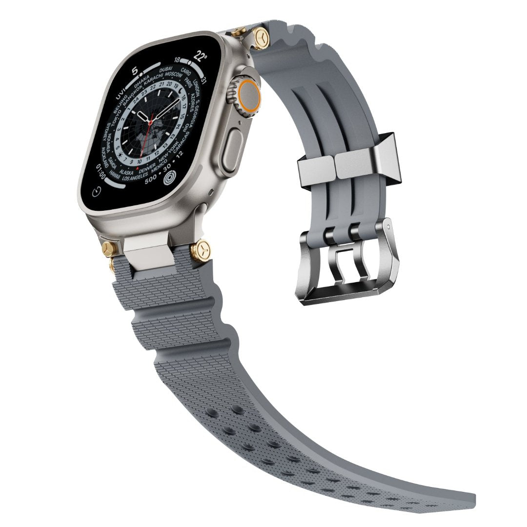 #Color_Silver Buckle-Gray Band