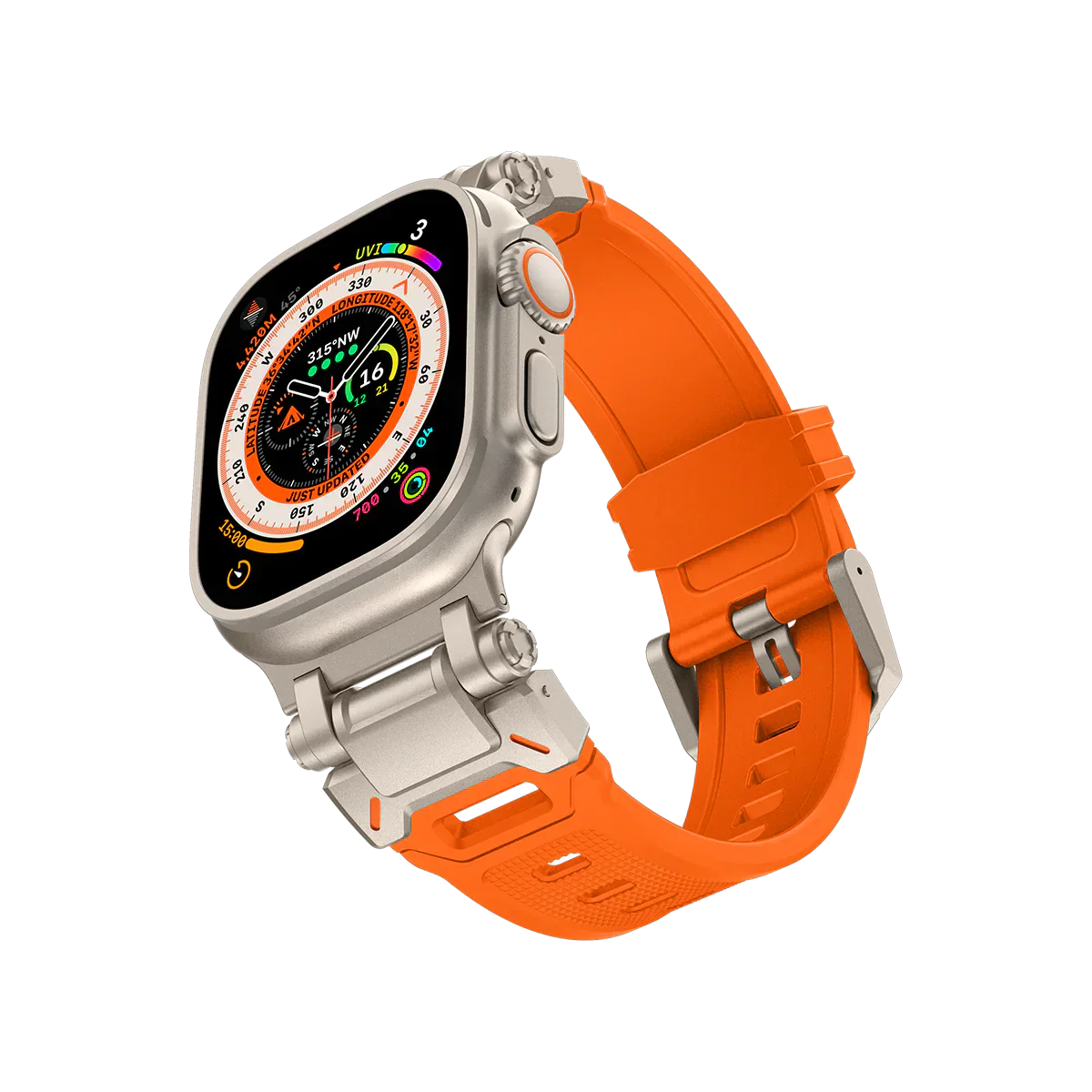 #Color_Titanium-Orange Band