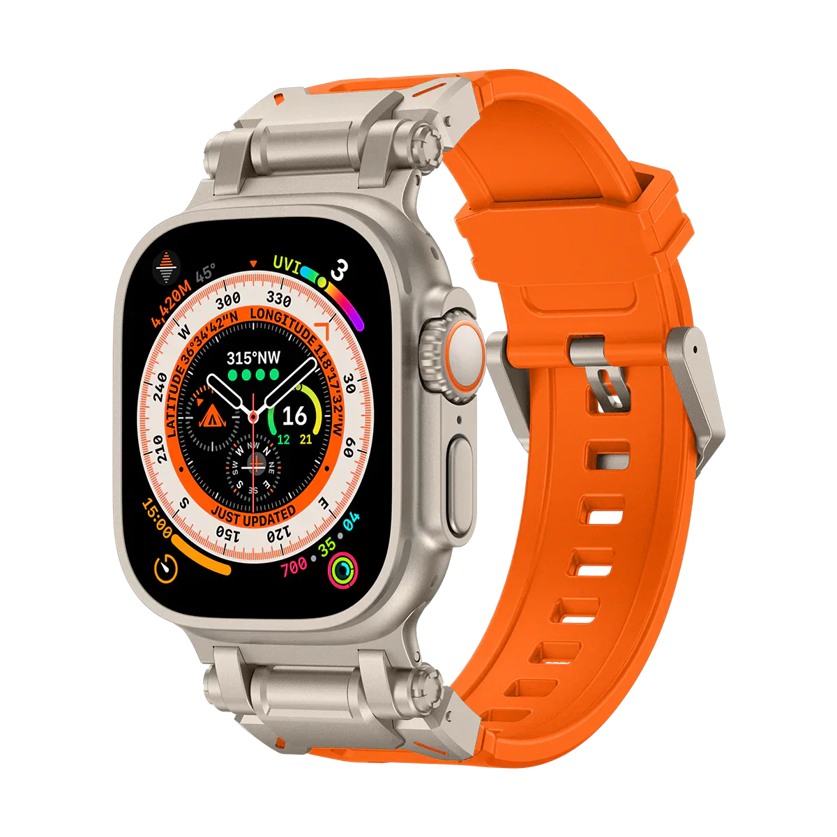 #Color_Titanium-Orange Band