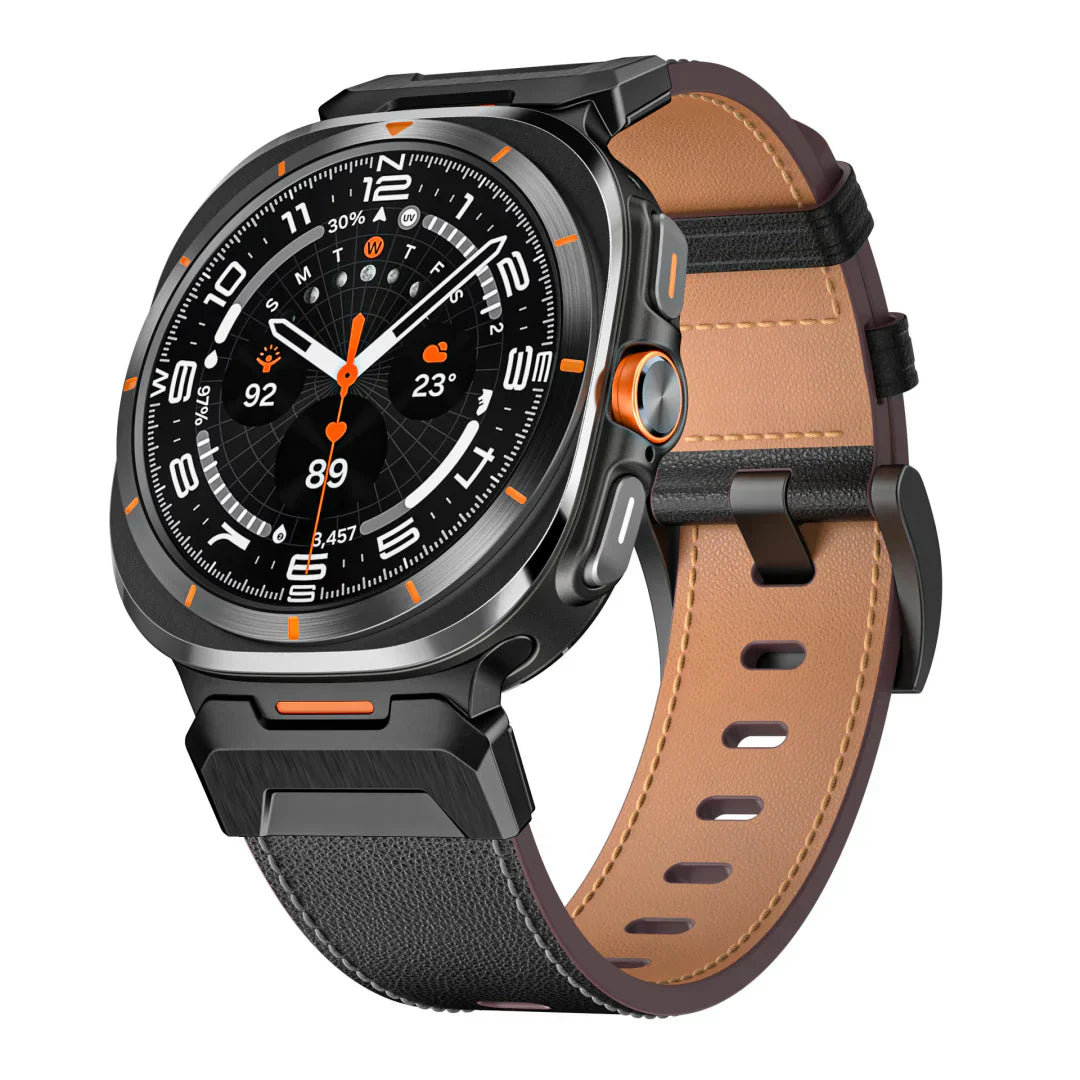 Tactical Leather Band For Samsung Galaxy Watch Ultra