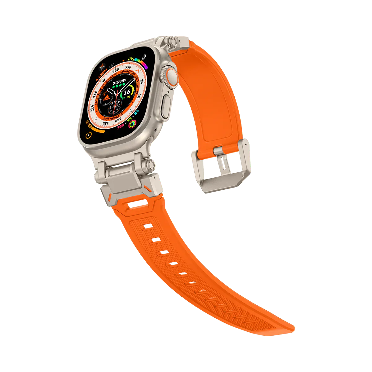 #Color_Titanium-Orange Band